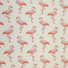 Printed Cotton FLAMANT Linen / Coral